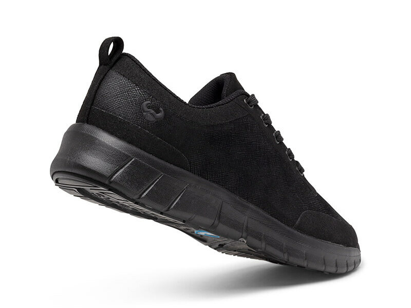 Alma velvety zwart sneaker schoen met zwarte zool