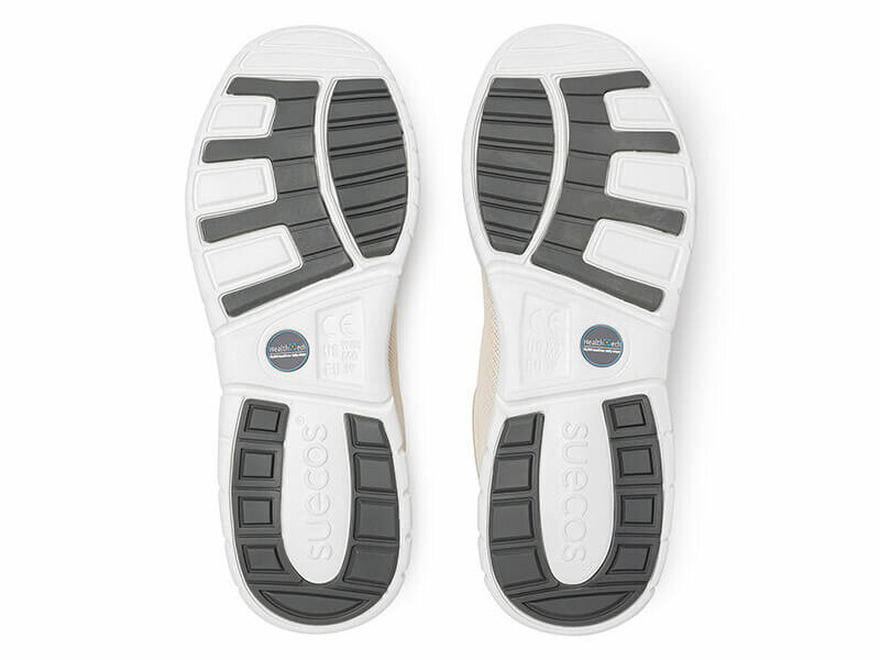 Antislipzool wit alma taupe schoen