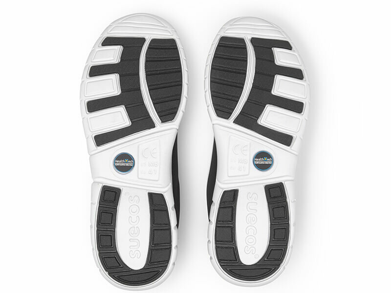 Antislipzool wit met zwart alma sneaker schoen