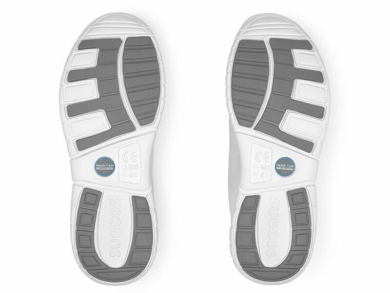 Antislipzool wit met grijs alma sneaker schoen