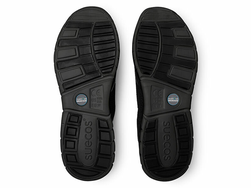 Antislipzool zwart latt sneaker schoen
