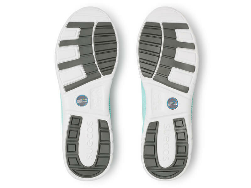 Antislipzool wit grijs latt mint sneaker schoen
