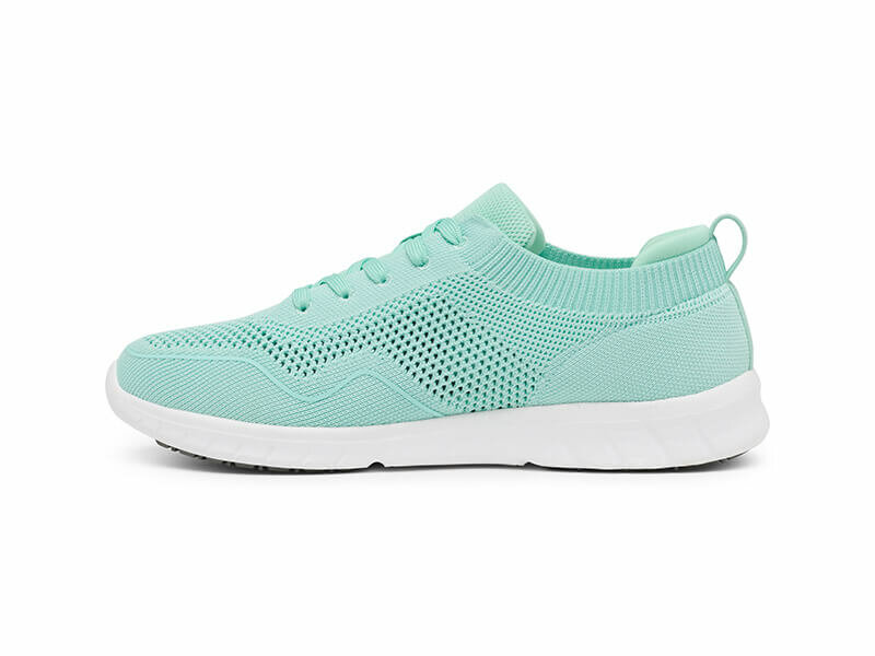 Latt sneaker schoen mint binnenzijde rechterschoen
