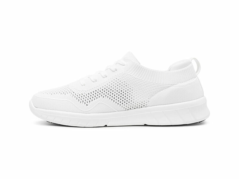 Latt sneaker schoen wit binnenzijde rechterschoen