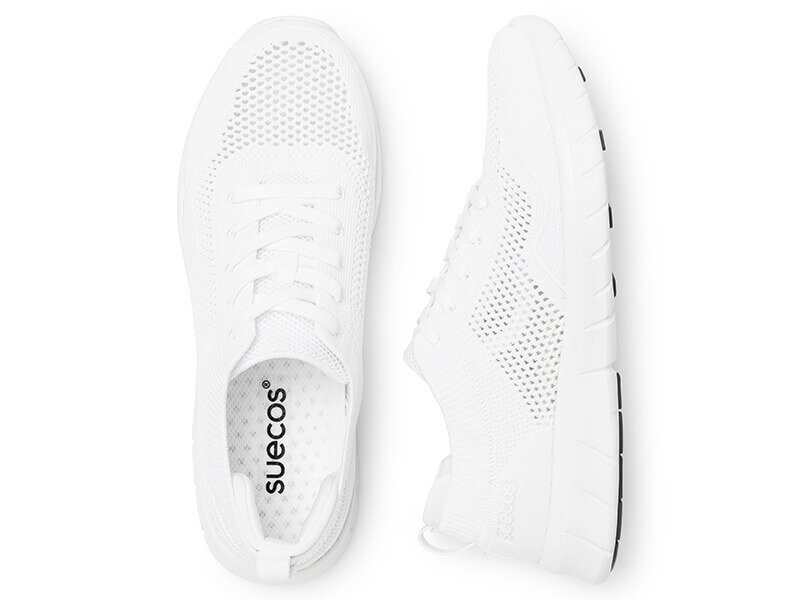 Paar latt sneaker schoenen wit met witte zool