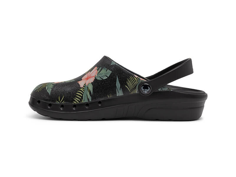Werkklomp oden fusion print jungle binnenzijde rechts ventilatiegaatjes