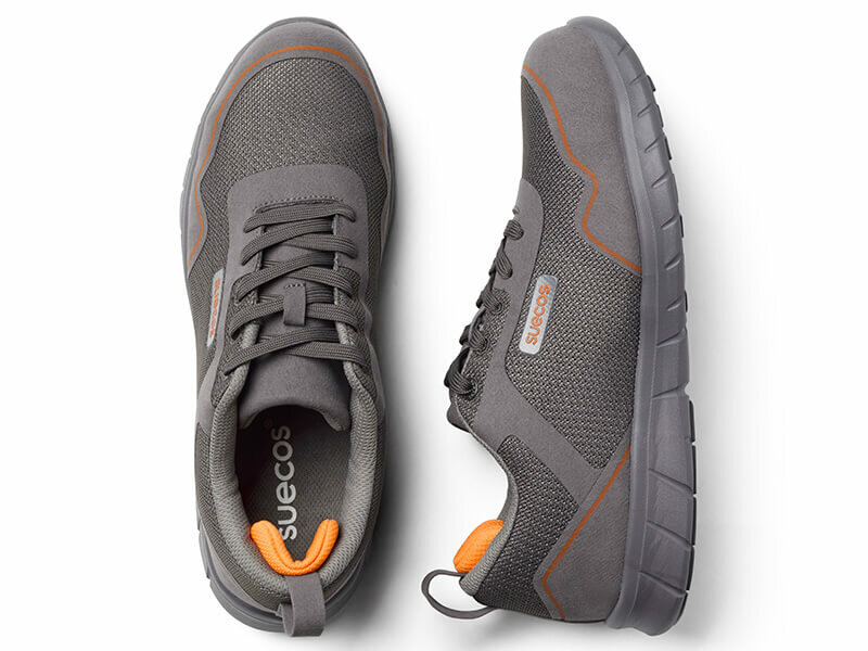 Paar anit slip schoenen model stabil safety kleur grijs met verstevigde neus