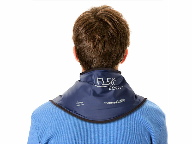 Koudetherapie met FlexiKold cold pack donkerblauw voor je nek