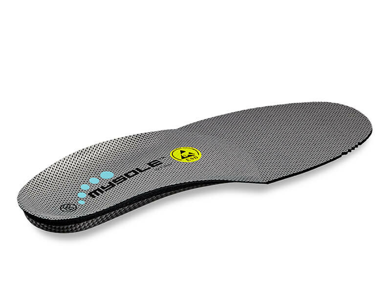 Mysole work arch low inlegzool links grijs voetboogondersteuing