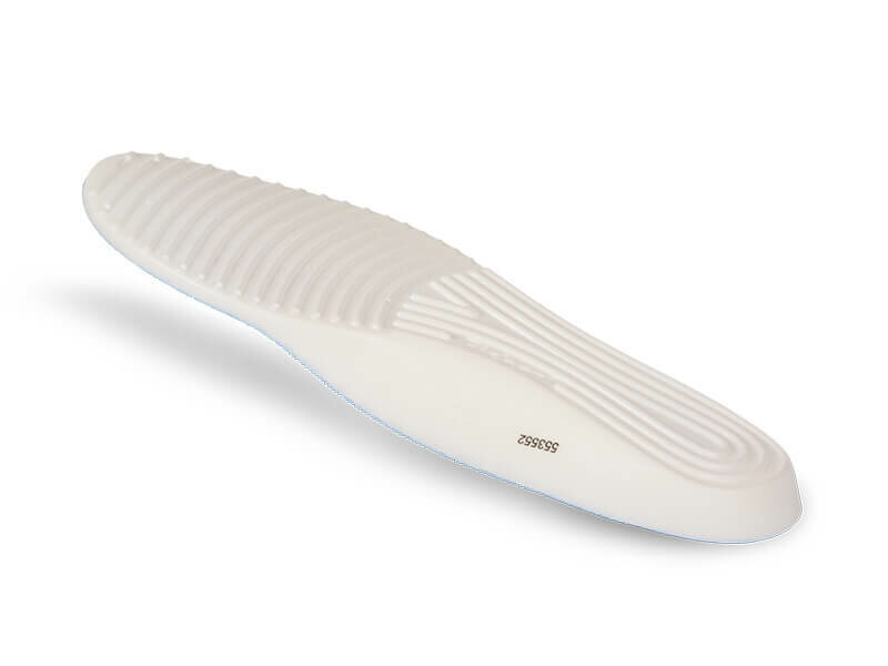 Zijaanzicht onderkant mysole special multisorb inlegzool wit