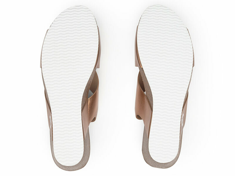 Witte zool suecos sandaal dames model ros brons
