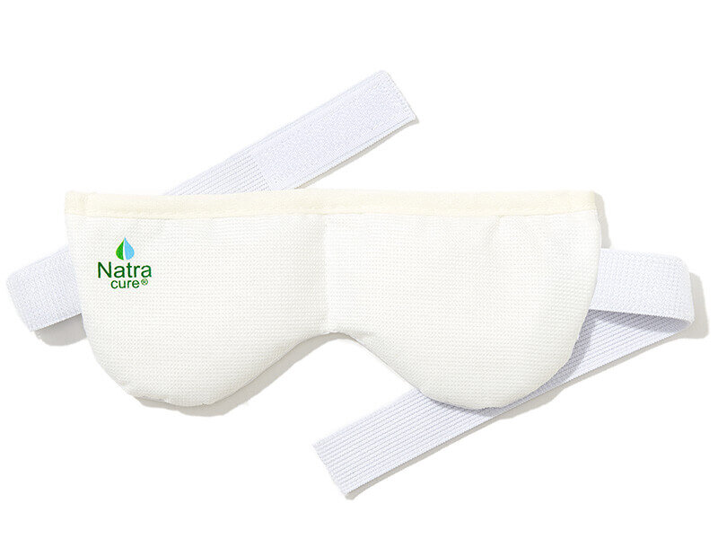Oogmasker wit voor droge ogen met klittebandsluiting