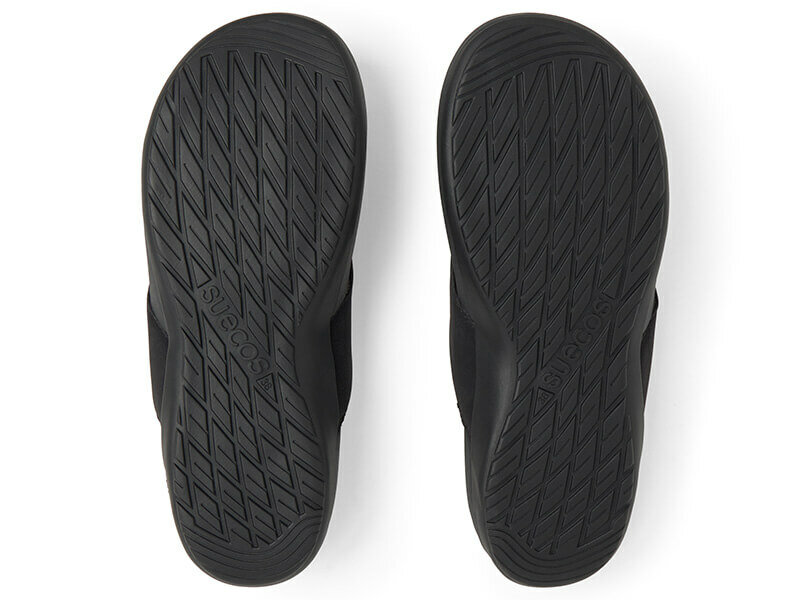Zwarte zolen slippers model havsand zwart suecos