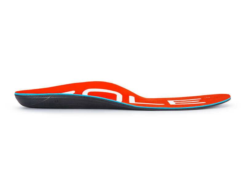 Paar sole active medium inlegzool rechts rood zijaanzicht
