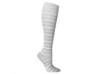 Supcare compressiekousen bamboo witgrijs gestreept