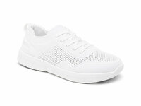 Suecos latt sneaker schoen wit met witte zool front aanzicht
