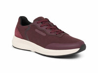 Suecos anti slip schoen vinter wijnrood met witte zool vooraanzicht