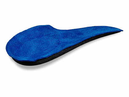 Mysole heelpad velours blauw achterzijde