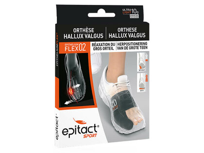 Verpakking Epitact sport hallux valgus brace zwart