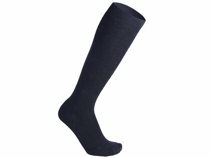 Skafit kniekousen met zilvergaren navy blauw
