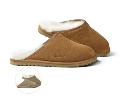 Fellhof heren pantoffels primo bruin kaki