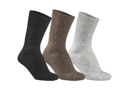 Alpaca sokken comfort diabetische sok zwart bruin grijs