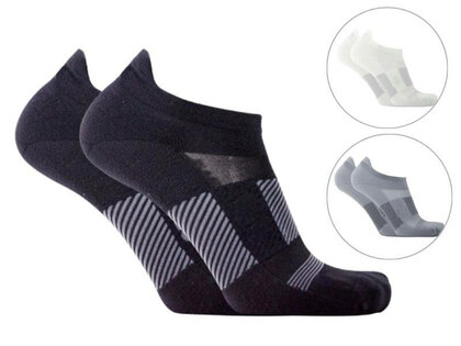 OS1st thin air sneakersokken zwart wit grijs