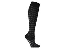 Supcare compressiekousen electric black zwartgrijs gestreept