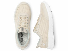 Paar alma taupe sneaker schoenen met witte zool