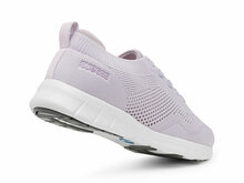 Latt sneaker schoen lila met witte anti slip zool