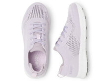 Paar latt sneaker schoenen lila met witte zool