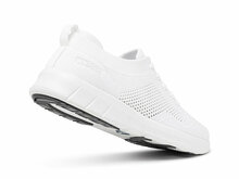 Latt sneaker schoen wit met witte anti slip zool