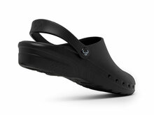 Verpleegkundige klomp oden fusion zwart achterzijde met hielbandje en zwarte anti slip zool