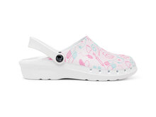 Suecos oden fusion werkklomp print medical pink zijkant rechts met hielbandje