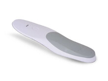 Zijaanzicht onderkant mysole special stabilizer inlegzool wit met grijs
