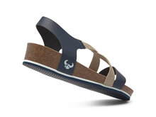 Syren sleehak voor dames kleur navy met donkerblauwe zool en zacht voetbed
