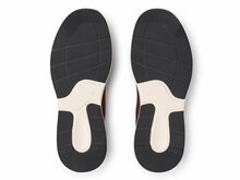 Sneaker schoen vinter wijnrood anti slip zolen zwart wit