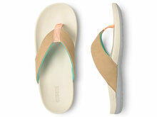 Paar havsand dames slippers beige met lichtgrijze zool suecos