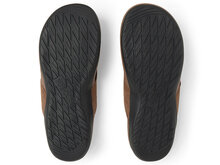 Donkerbruine zolen slippers model havsand bruin suecos