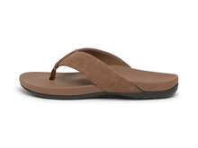 Suecos slipper model havsand bruin links zijkant met donkerbruine zool