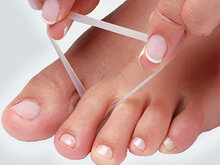 Hamerteenkussen linkervoet tweede teen flexibele lus van sterk gel materiaal