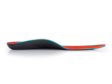 Paar sole active medium inlegzool links rood binnenkant zijaanzicht