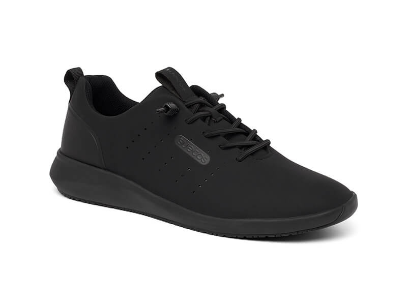 Suecos anti slip schoen model  natt front aanzicht rechts zwart