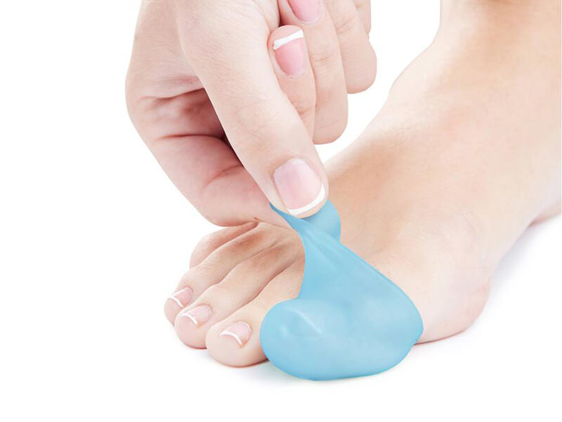 Flexibele teenkap blauw natracure om grote teen