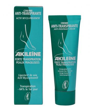 Akileïne anti-transpirant crème bij zweetvoeten en nare luchtjes