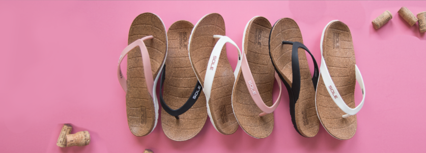 Sole slippers met goed voetbed