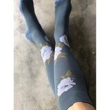 Compressiekousen White flower blue