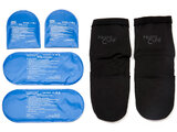 Paar cold therapy socks zwart met blauwe coldpacks
