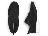 Paar alma velvety zwart sneaker schoenen met witte zool