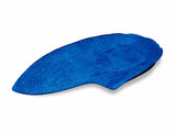 Mysole heelpad velours blauw met schokdemping hiel